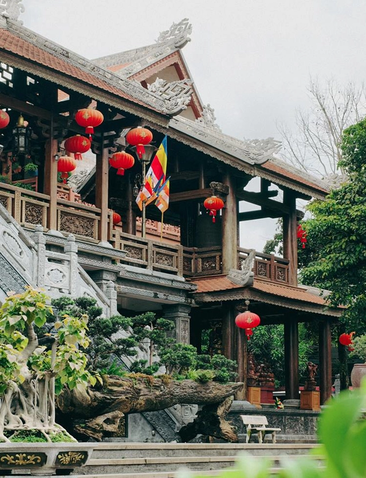 Toàn cảnh ngôi chùa Sắc Tứ Khải Đoan uy nghi và bề thế tọa lạc tại tỉnh Đắk Lắk