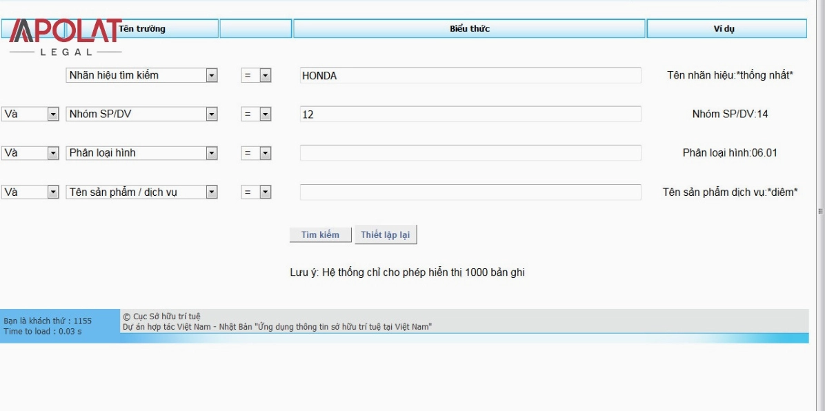 Truy cập vào website để tra cứu thông tin thương hiệu