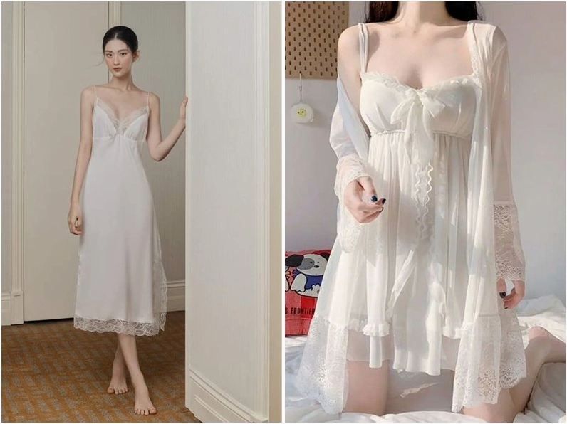 Vẻ đẹp kẹo ngọt chuẩn phong cách Hàn Quốc của cô nàng diện đồ ngủ hai dây