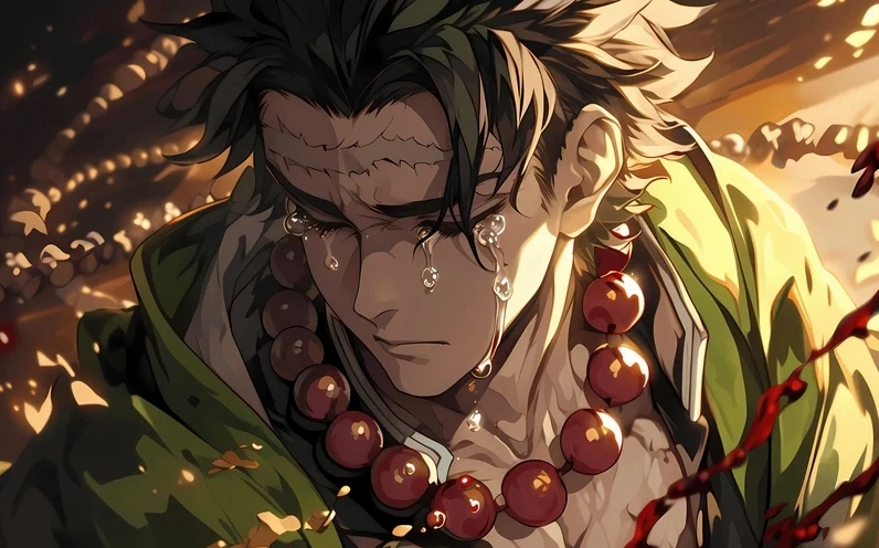 Vẽ Gyomei thể hiện vẻ mạnh mẽ và uy nghiêm của nhân vật