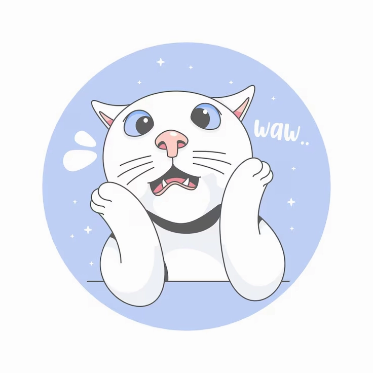 Vector meme hoạt hình mèo dễ thương 20