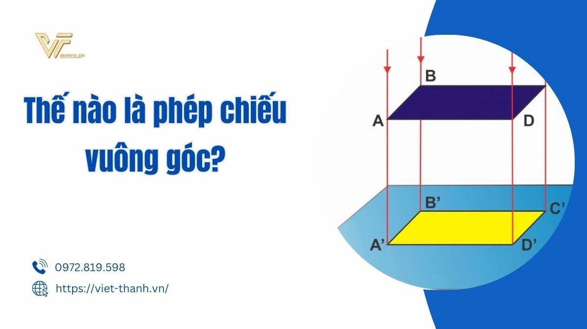 Ví dụ minh họa thế nào là phép chiếu vuông góc trong đời sống