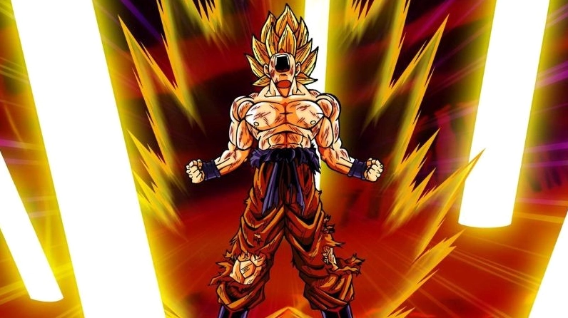 Wallpaper máy tính Songoku chiến đấu tung chưởng Kamehameha chói lòa độ phân giải 4K sắc nét
