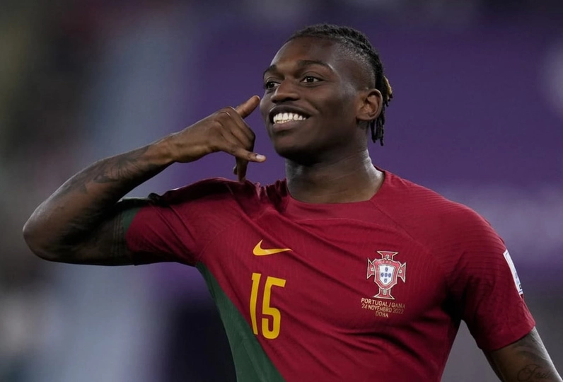 Rafael Leão trong màu áo AC Milan