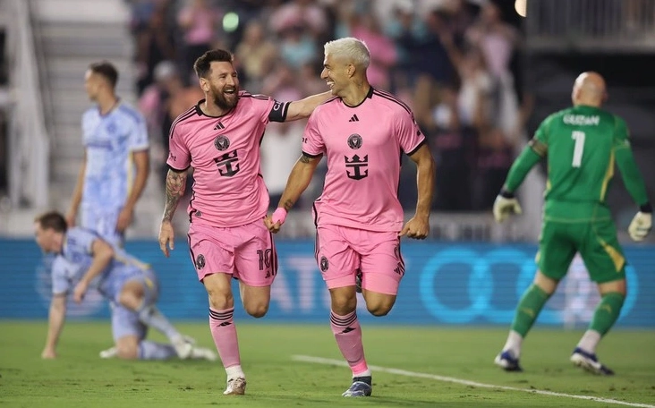 Messi và Suarez trong màu áo Inter Miami
