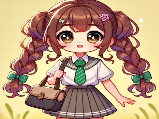 Bộ ảnh chibi nữ học sinh dễ thương khiến tim rung động