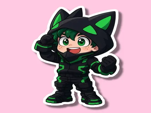 Hình ảnh Deku chibi đáng yêu làm fan anime không thể rời
