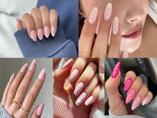 Nail chấm bi xinh xắn tạo phong cách dễ thương đầy cá tính