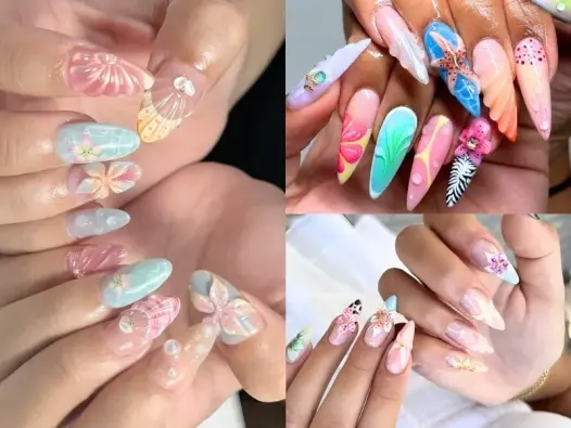 Nail đi biển rực rỡ cho phong cách hè thêm lộng lẫy