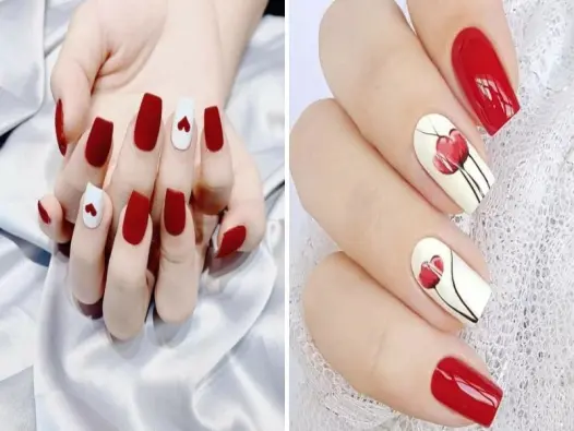 Nail màu đỏ đô nổi bật cho phong cách quyến rũ hiện đại