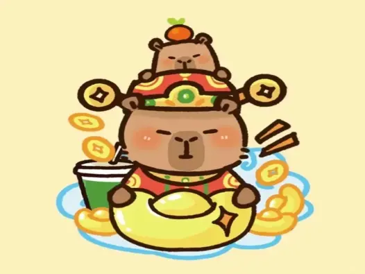 Bộ hình ảnh capybara chibi đầy nét đáng yêu tự nhiên ấm áp