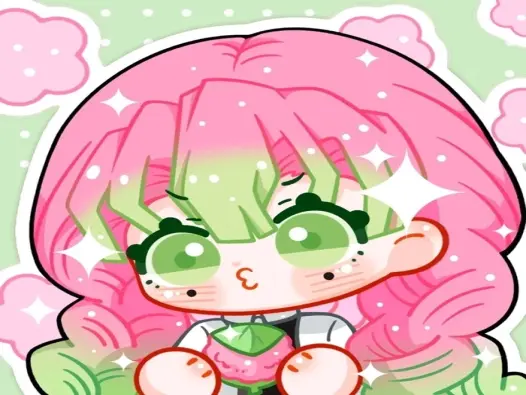 Hình ảnh chibi mitsuri ngọt ngào làm say đắm mọi ánh nhìn