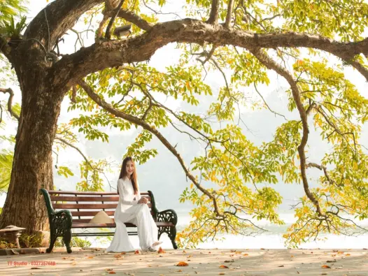 Tranh phong cảnh mùa thu mang vẻ đẹp thiên nhiên lãng mạn