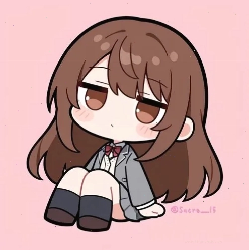 Cô gái chibi cầm quạt giấy đỏ trong lễ hội