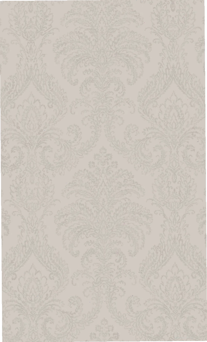 Detail of large scale damask wallpaper for statement wall