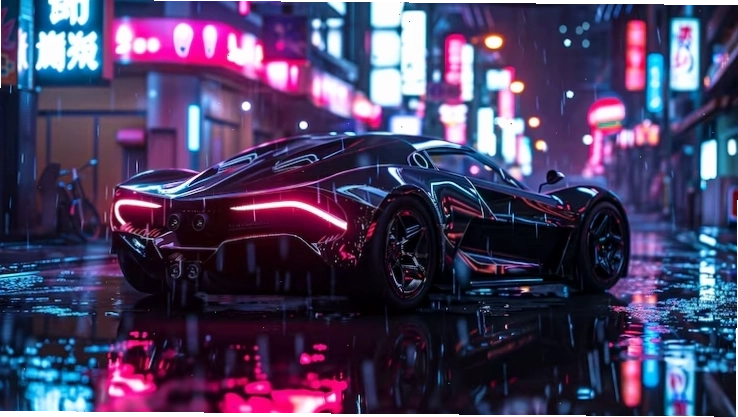 Siêu xe ý tưởng Batmobile với hệ thống đèn neon tương lai