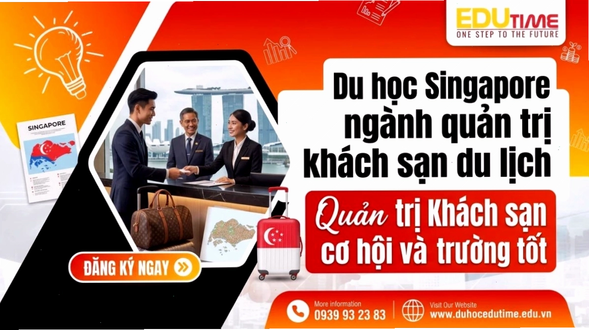 Sinh viên chuẩn bị tài chính du học singapore ngành du lịch tại khuôn viên trường đại học