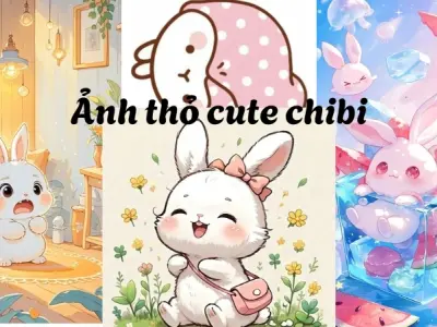 Tổng hợp ảnh thỏ cute chibi đáng yêu, dễ thương nhất