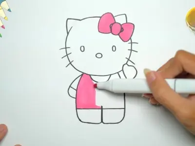 Tải ngay hình tô màu Hello Kitty dễ thương cho bé yêu