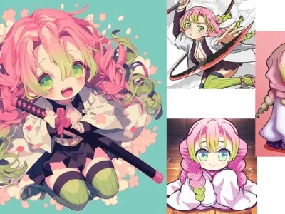 Tuyển tập ảnh chibi Mitsuri dễ thương khiến fan mê mẩn