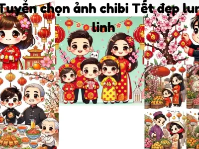 Tuyển chọn ảnh chibi Tết đẹp lung linh, ngập tràn sắc xuân