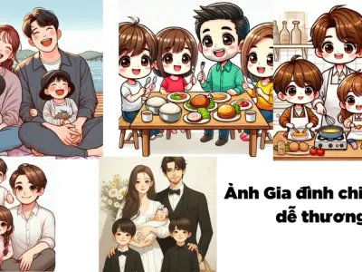 Tổng hợp ảnh Gia đình chibi siêu dễ thương, đầy cảm xúc