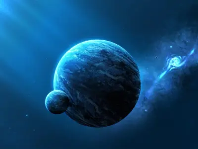 Khám phá hình nền vũ trụ 3D, không gian sâu thẳm đầy bí ẩn