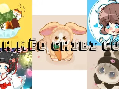 Tổng hợp ảnh mèo chibi cute, đáng yêu siêu cấp dễ thương
