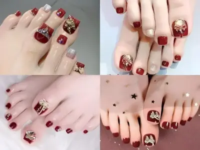 99+ mẫu nail chân đính đá đẹp sang trọng, cực cuốn hút
