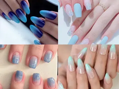 Gợi ý mẫu nail màu xanh đẹp và thanh lịch phù hợp mọi làn da