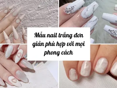 Mẫu nail trắng đơn giản nhưng sang trọng, phù hợp với mọi phong cách
