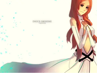 Ảnh Orihime với mái tóc cam óng ả và đôi mắt trong veo