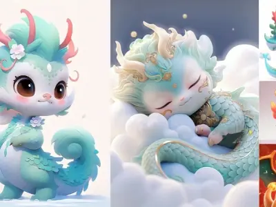 Bộ sưu tập ảnh rồng chibi đáng yêu cho người mê fantasy