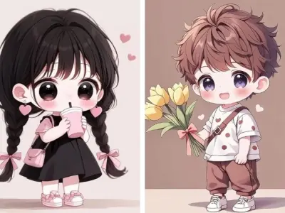 Hình ảnh avatar chibi cute, phong cách đáng yêu ngộ nghĩnh