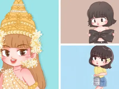 Những hình ảnh Lisa Chibi đẹp mê ly cho fan BLACKPINK