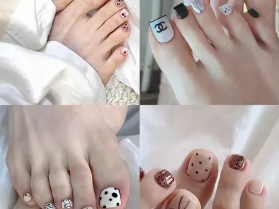 Tổng hợp ảnh màu móng chân cho da ngăm cực thời thượng