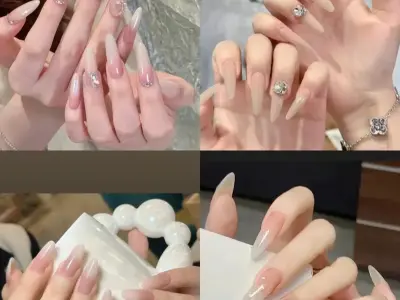 Gợi ý ảnh mẫu nail fen đầu móng cực xinh cho nàng