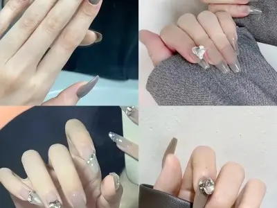 Gợi ý mẫu nail màu xám hot trend mà nàng nào cũng mê