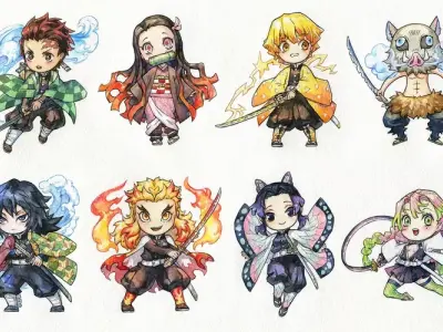 Tổng hợp ảnh thanh gươm diệt quỷ chibi cực dễ thương