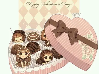 Tuyển chọn ảnh chibi Valentine đẹp lung linh cho ngày yêu
