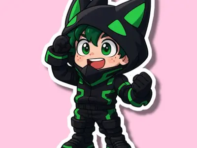 Hình ảnh Deku chibi đáng yêu làm fan anime không thể rời