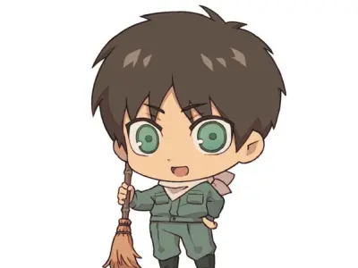 Ảnh Eren chibi dễ thương khiến fan Attack On Titan say mê