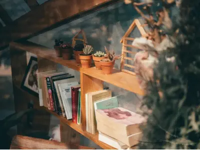 Bộ sưu tập hình nền kệ sách nghệ thuật thu hút mọi ánh nhìn