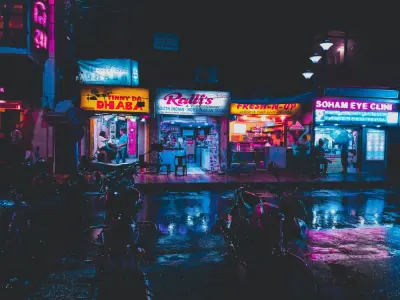 Hình nền phố đêm đẹp rực rỡ cho dân đam mê nghệ thuật