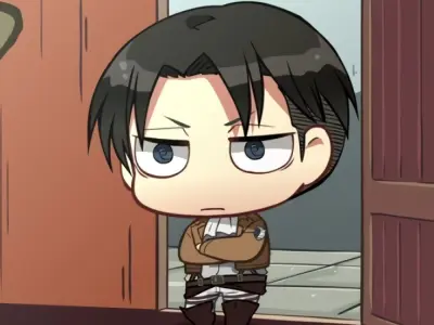 Ảnh Levi chibi độc lạ với phong cách siêu dễ thương đáng yêu