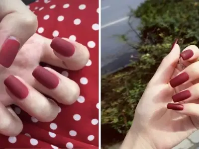 Chiêm ngưỡng nail đỏ mận quyến rũ cho phong cách ấn tượng