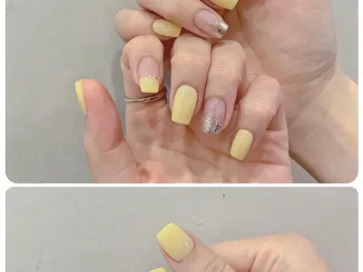 Nail màu vàng tinh tế khiến nàng luôn nổi bật giữa đám đông