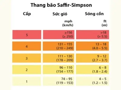 Thang bão Saffir-Simpson là gì? Hệ thống cảnh báo bão