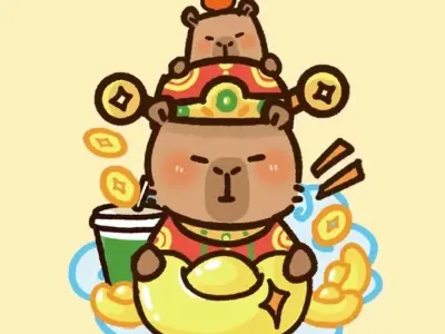 Bộ hình ảnh capybara chibi đầy nét đáng yêu tự nhiên ấm áp