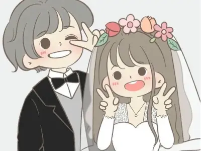 Khám phá bộ hình cô dâu chú rể chibi ngọt ngào tuyệt vời